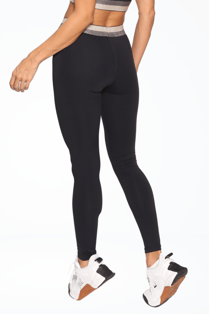 Legging Glitter preto/Rose