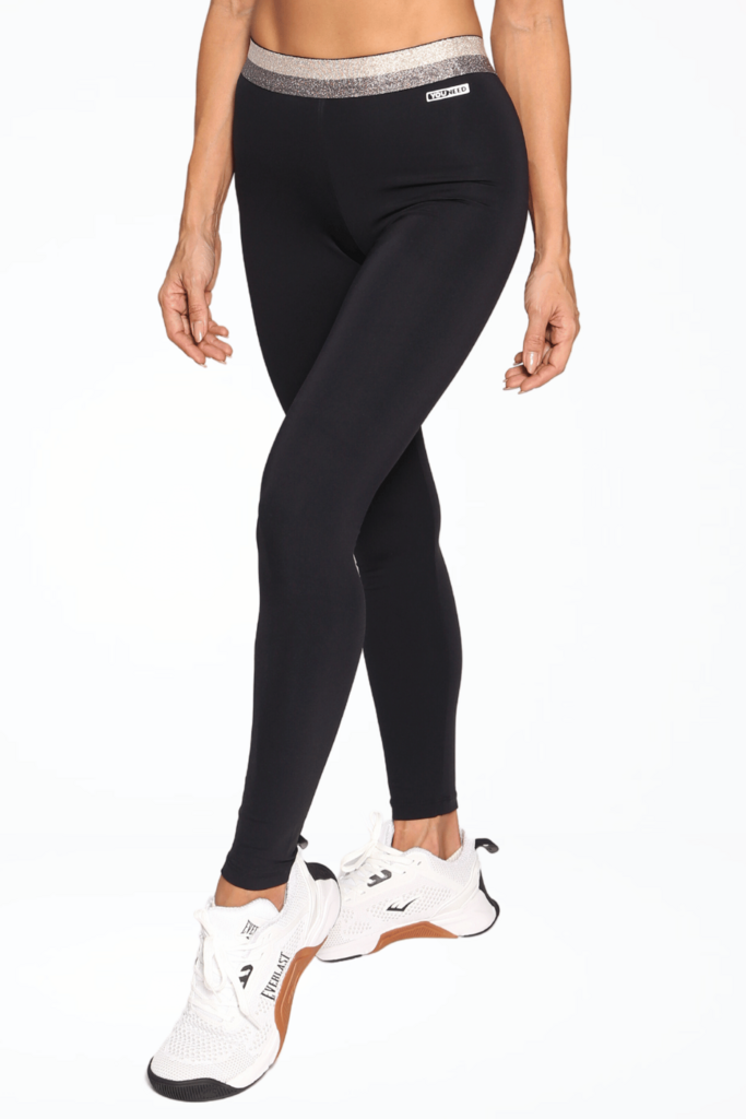 Legging Glitter preto/Rose