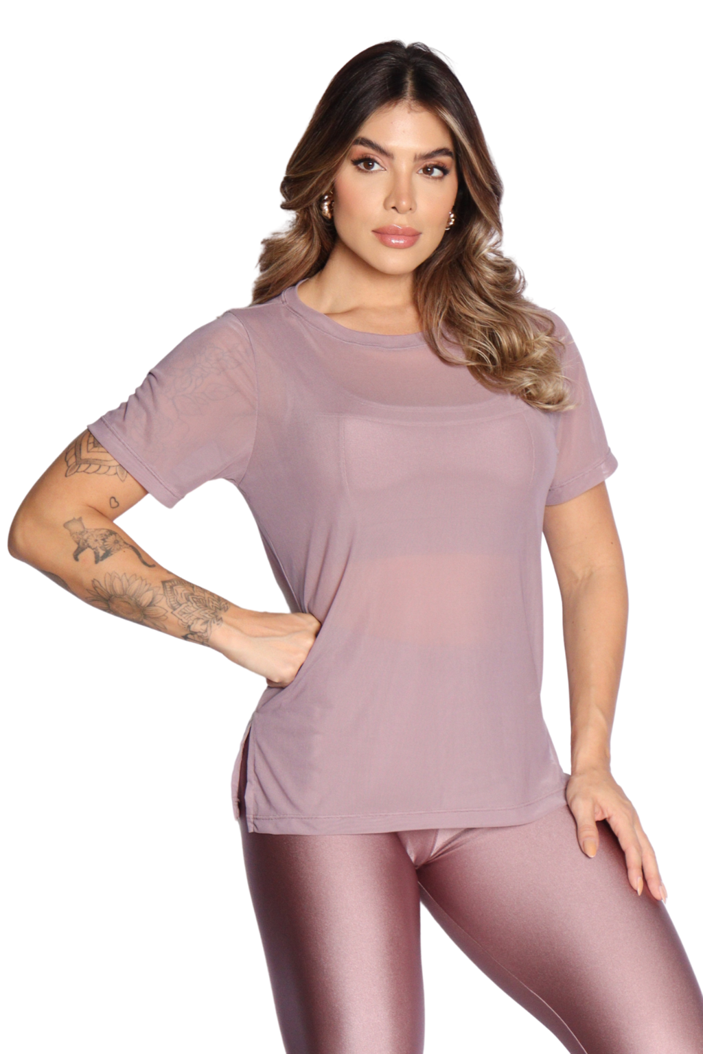 Camisa Tule Lilás
