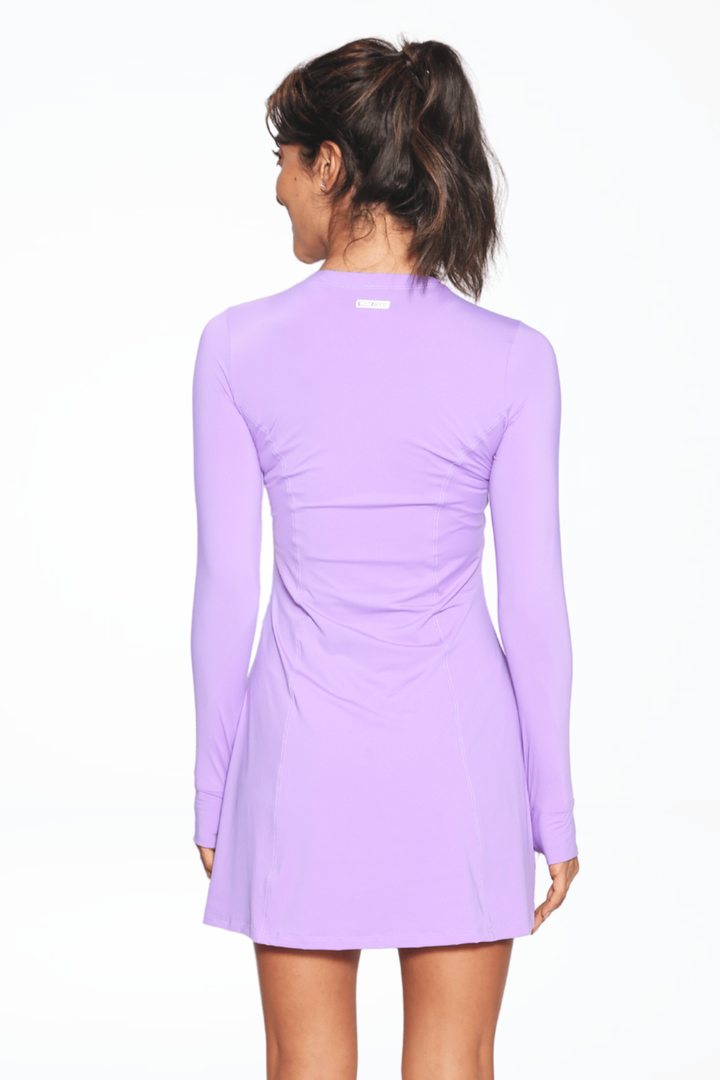 Vestido Manga Longa Dedinho Beach Tennis Lilás