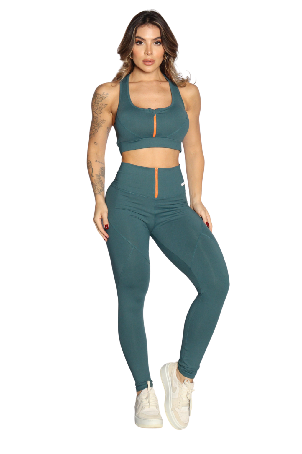 Legging Future com Zíper Verde