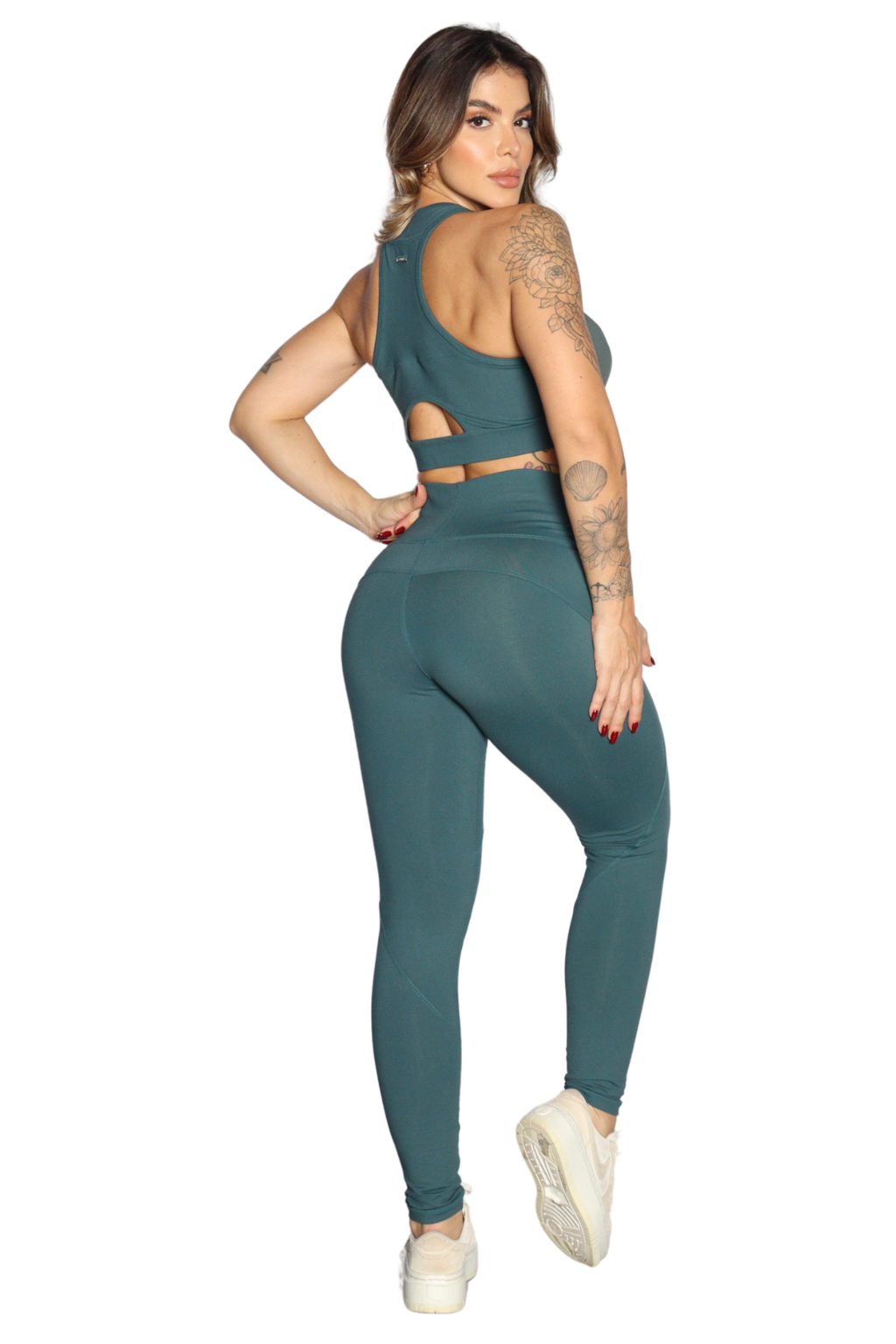 Legging Future com Zíper Verde