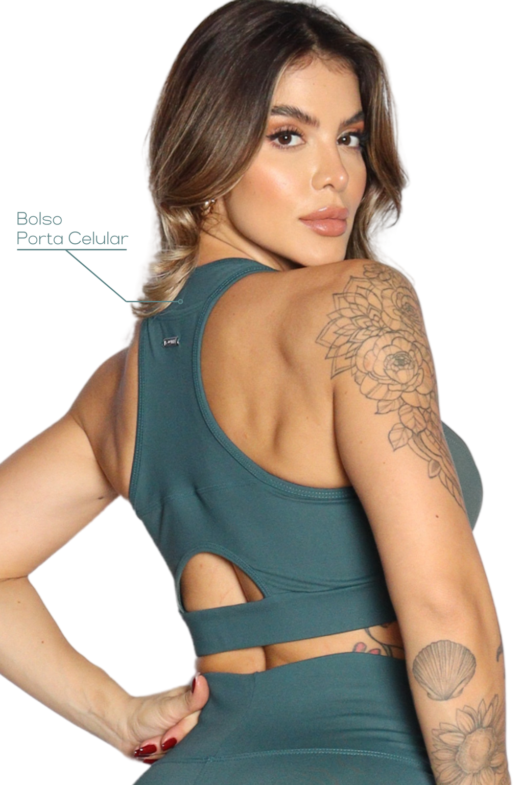 Top Future com Zíper Verde