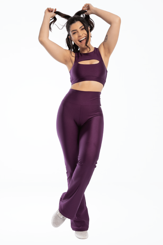 Calça Flare Roxo