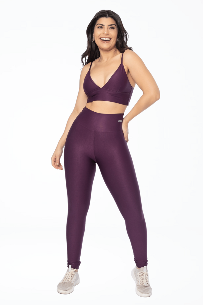 Legging Micro Canelado Roxo