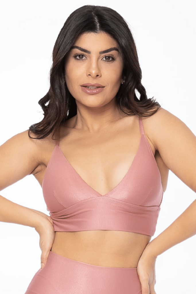 Top Micro Canelado Rose