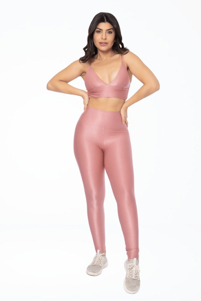 Top Micro Canelado Rose